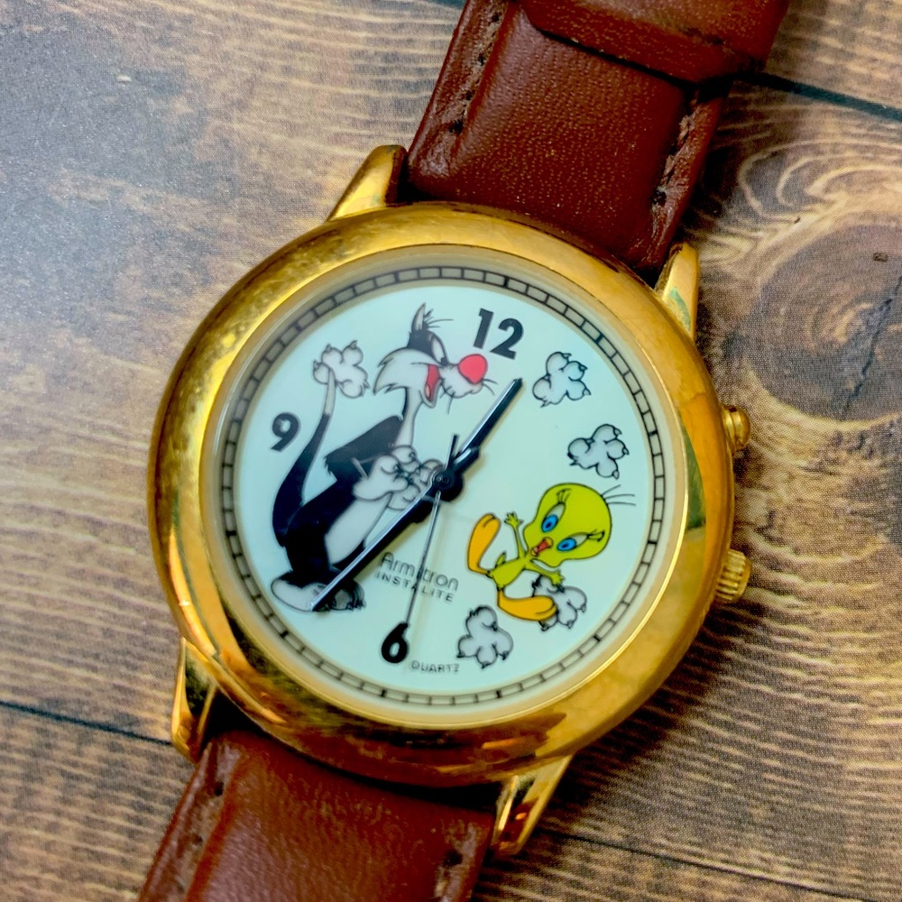 Vintage Sylvester and Tweety Bird Watch Armitron 1995
